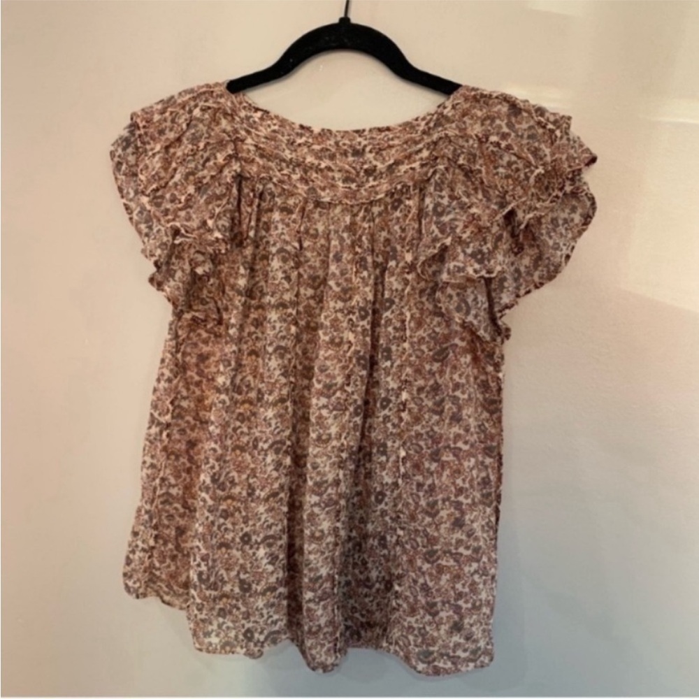 Ulla Johnson Blouse Akil Short Sleeve in Akil - Picture 7 of 8